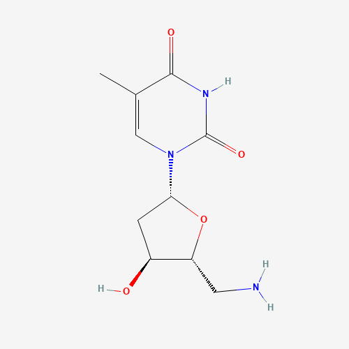 5'-AMINO-5'-DEOXYTHYMIDINE (CAS: 25152-20-9) - Chemical Structure and Molecular Formula 