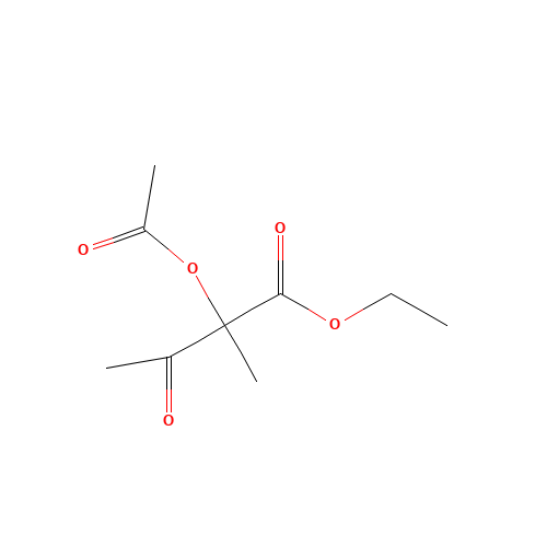 ETHYL 2-ACETOXY-2-METHYLACETOACETATE (CAS: 25409-39-6) - Chemical Structure and Molecular Formula 