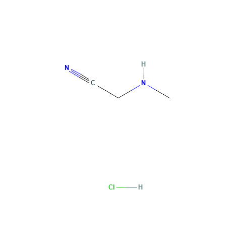 Methylaminoacetonitrile hydrochloride (CAS: 25808-30-4) - Chemical Structure and Molecular Formula 