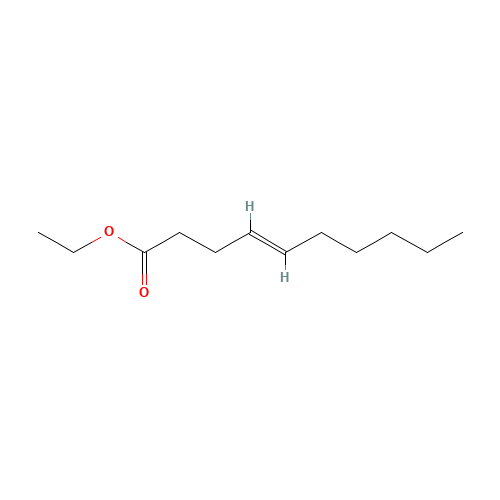 ETHYL TRANS-4-DECENOATE (CAS: 26825-88-7) - Chemical Structure and Molecular Formula 