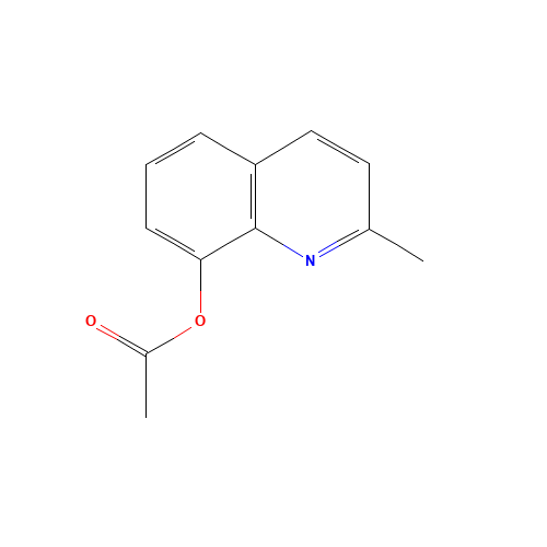 8-ACETOXYQUINALDINE (CAS: 27037-61-2) - Chemical Structure and Molecular Formula 