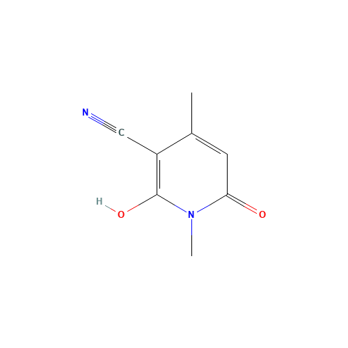 1,4-Dimethyl-3-cyano-6-hydroxypyrid-2-one (CAS: 27074-03-9) - Chemical Structure and Molecular Formula 