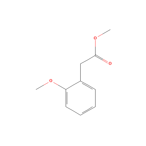 2-METHOXYPHENYLACETIC ACID METHYL ESTER (CAS: 27798-60-3) - Chemical Structure and Molecular Formula 