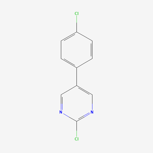 2-CHLORO-5-(4-CHLOROPHENYL)PYRIMIDINE (CAS: 27956-40-7) - Chemical Structure and Molecular Formula 