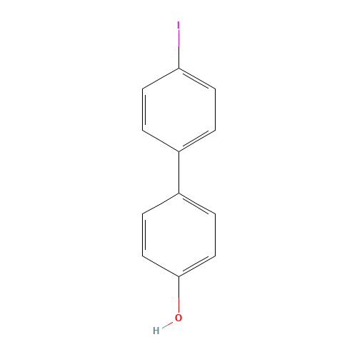 4-HYDROXY-4'-IODOBIPHENYL (CAS: 29558-78-9) - Chemical Structure and Molecular Formula 