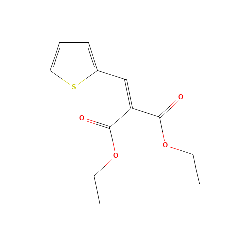 DIETHYL 2-(2-THIENYLMETHYLIDENE)MALONATE (CAS: 30313-06-5) - Chemical Structure and Molecular Formula 