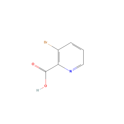 3-BROMOPYRIDINE-2-CARBOXYLIC ACID (CAS: 30683-23-9) - Chemical Structure and Molecular Formula 