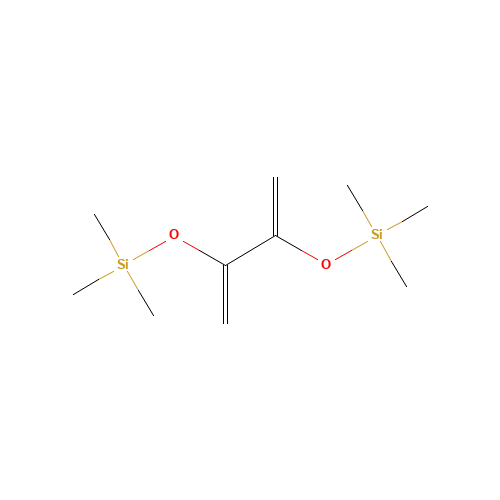 2,3-BIS(TRIMETHYLSILYLOXY)-1,3-BUTADIENE (CAS: 31411-71-9) - Chemical Structure and Molecular Formula 