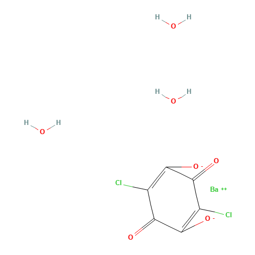 CHLORANILIC ACID BARIUM SALT TRIHYDRATE (CAS: 32458-20-1) - Chemical Structure and Molecular Formula 