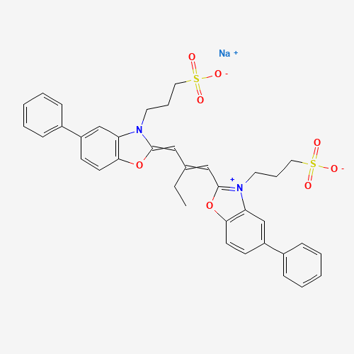 5-PHENYL-2-[2-[[5-PHENYL-3-(3-SULFOPROPYL)-2(3H)-BENZOXAZOLYLIDENE]METHYL-1-BUTENYL]-3-(3-SULFOPROPYL)BENZOXAZOLIUM HYDROXIDE,INNER SALT],SODIUM SALT (CAS: 33628-03-4) - Related Chemical Product