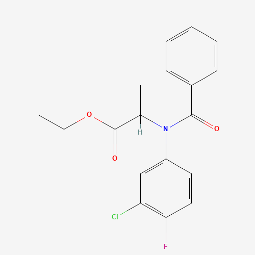 ETHYL 2-(BENZOYL-3-CHLORO-4-FLUOROANILINO)PROPANOATE (CAS: 34029-27-1) - Related Chemical Product