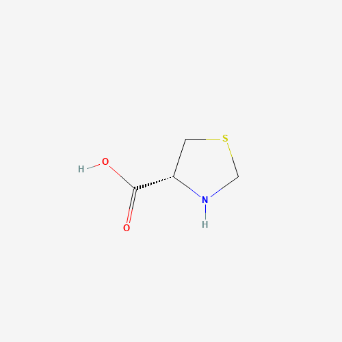 L(-)-Thiazolidine-4-carboxylic acid (CAS: 34592-47-7) - Chemical Structure and Molecular Formula 