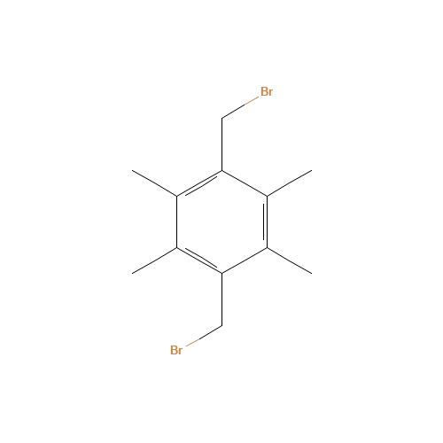 3,6-BIS(BROMOMETHYL)DURENE (CAS: 35168-64-0) - Chemical Structure and Molecular Formula 