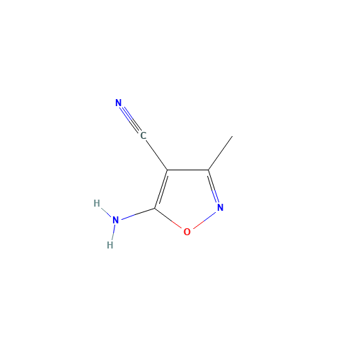 5-AMINO-3-METHYL-4-ISOXAZOLECARBONITRILE (CAS: 35261-01-9) - Chemical Structure and Molecular Formula 