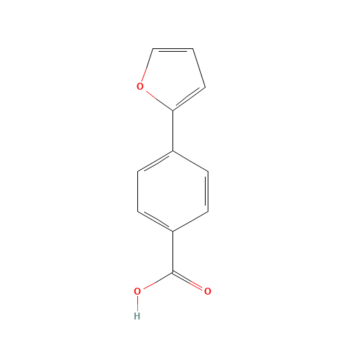 4-(2-FURYL)BENZOIC ACID (CAS: 35461-98-4) - Chemical Structure and Molecular Formula 