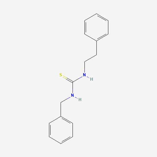 1-BENZYL-3-PHENETHYL-2-THIOUREA (CAS: 35653-54-4) - Chemical Structure and Molecular Formula 