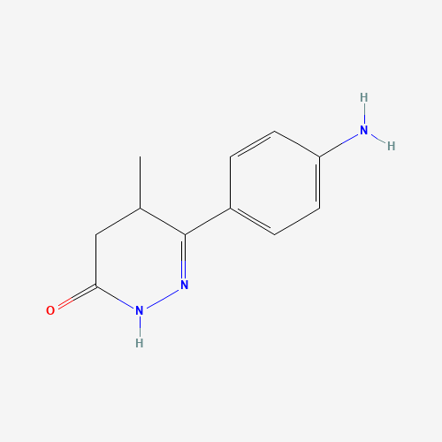 6-(4-Aminophenyl)-4,5-dihydro-5-methyl-3(2H)-pyridazinone (CAS: 36725-28-7) - Chemical Structure and Molecular Formula 