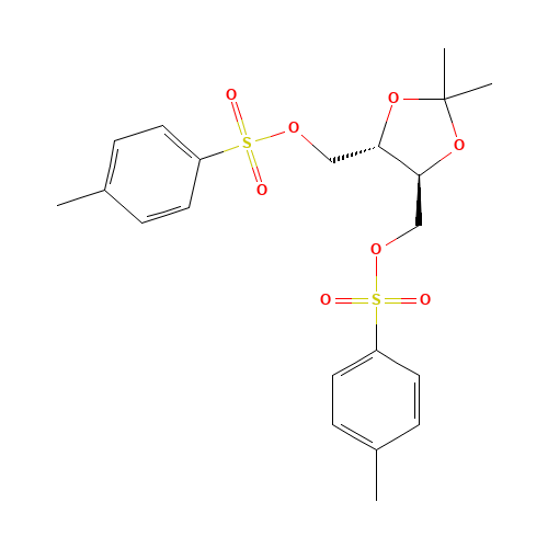 (-)-1,4-DI-O-TOSYL-2,3-O-ISOPROPYLIDENETHREITOL (CAS: 37002-45-2) - Chemical Structure and Molecular Formula 