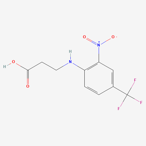 3-[2-NITRO-4-(TRIFLUOROMETHYL)ANILINO]PROPANOIC ACID (CAS: 37040-43-0) - Chemical Structure and Molecular Formula 