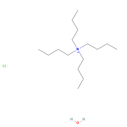 Tetrabutyl ammonium chloride hydrate (CAS: 37451-68-6) - Chemical Structure and Molecular Formula 