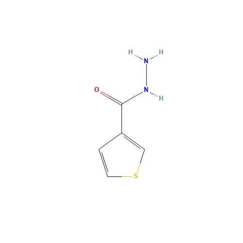 3-THIOPHENECARBOXYLIC ACID HYDRAZIDE (CAS: 39001-23-5) - Chemical Structure and Molecular Formula 