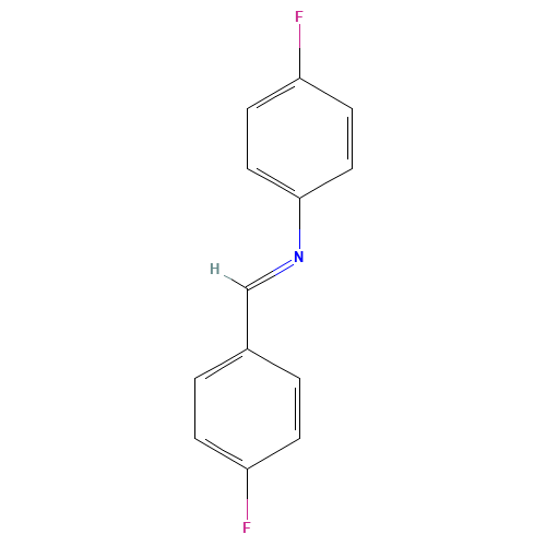 4,4'-DIFLUOROBENZYLIDENEANILINE (CAS: 39769-09-0) - Chemical Structure and Molecular Formula 