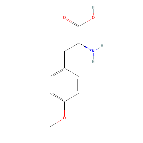 O-METHYL-D-TYROSINE (CAS: 39878-65-4) - Chemical Structure and Molecular Formula 