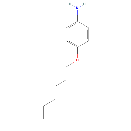 P-HEXYLOXYANILINE (CAS: 39905-57-2) - Chemical Structure and Molecular Formula 