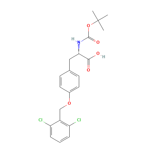 BOC-TYR(2,6-DI-CL-BZL)-OH (CAS: 40298-71-3) - Chemical Structure and Molecular Formula 
