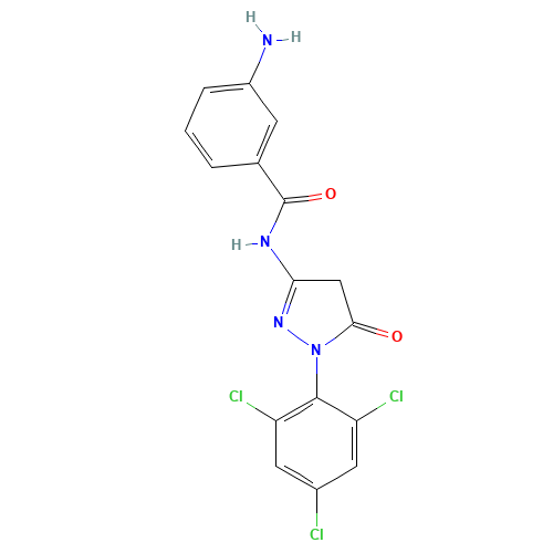 1-(2,4,6-Trichlorophenyl)-3-(3-aminobenzamido)-5-pyrazolone (CAS: 40567-18-8) - Related Chemical Product