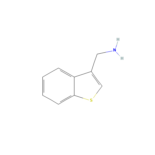 3-Aminomethylbenzo[b]thiophene (CAS: 40615-04-1) - Chemical Structure and Molecular Formula 