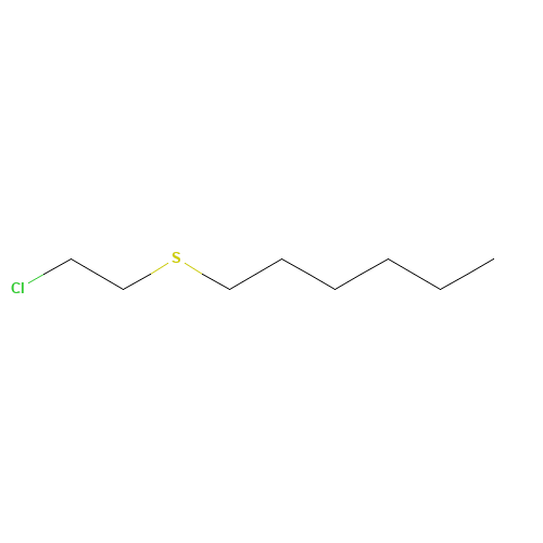 2-CHLOROETHYL HEXYL SULFIDE (CAS: 41256-15-9) - Chemical Structure and Molecular Formula 