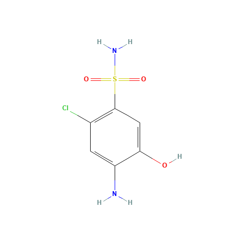4-Amino-2-chloro-5-hydroxybenzensulfonamide (CAS: 41606-65-9) - Chemical Structure and Molecular Formula 