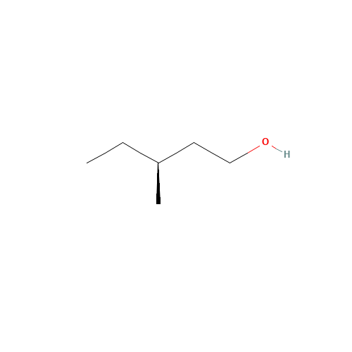 (S)-(+)-3-METHYL-1-PENTANOL (CAS: 42072-39-9) - Chemical Structure and Molecular Formula 