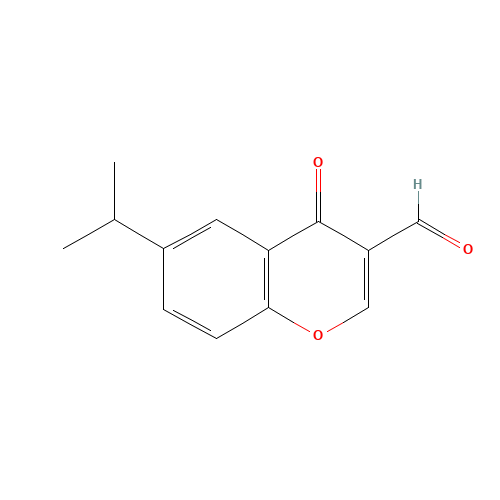 3-Formyl-6-isopropylchromone (CAS: 49619-58-1) - Chemical Structure and Molecular Formula 