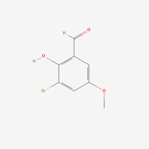 3-BROMO-2-HYDROXY-5-METHOXYBENZALDEHYDE (CAS: 50343-02-7) - Chemical Structure and Molecular Formula 
