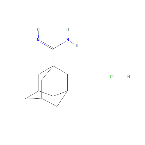 ADAMANTANE-1-CARBOXAMIDINE HYDROCHLORIDE (CAS: 50417-14-6) - Chemical Structure and Molecular Formula 