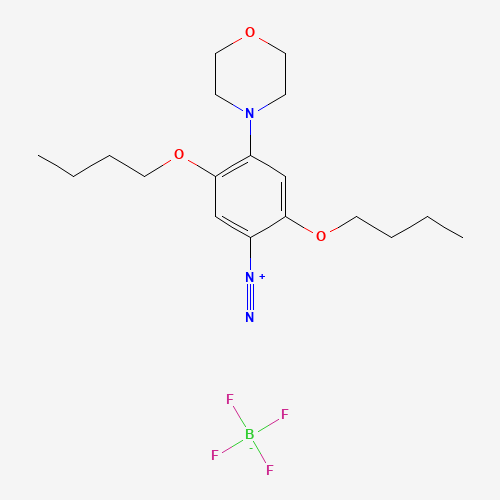 2,5-DIBUTOXY-4-(4-MORPHOLINYL)BENZENEDIAZONIUM TETRAFLUOROBORATE (CAS: 50543-78-7) - Chemical Structure and Molecular Formula 