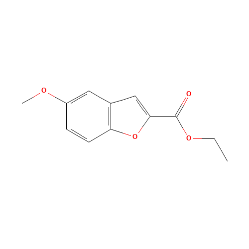 5-METHOXYBENZOFURAN-2-CARBOXYLIC ACID,ETHYL ESTER (CAS: 50551-56-9) - Chemical Structure and Molecular Formula 