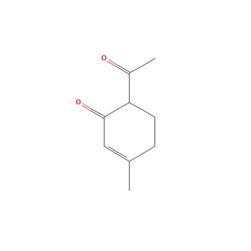 6-ACETYL-3-METHYL-2-CYCLOHEXENE-1-ONE (CAS: 51742-11-1) - Chemical Structure and Molecular Formula 