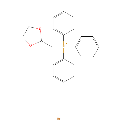 (1,3-Dioxolan-2-ylmethyl)triphenylphosphonium bromide (CAS: 52509-14-5) - Chemical Structure and Molecular Formula 