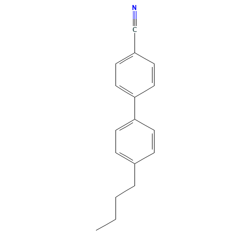 4'-Butyl-4-biphenylcarbonitrile (CAS: 52709-83-8) - Chemical Structure and Molecular Formula 