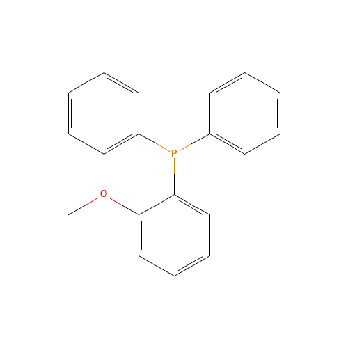 P-ANISYLDIPHENYLPHOSPHINE (CAS: 53111-20-9) - Chemical Structure and Molecular Formula 