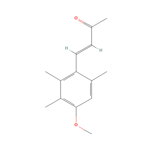 4-(4-METHOXY-2,3,6-TRIMETHYLPHENYL)-BUT-3-EN-2-ONE (CAS: 54757-47-0) - Chemical Structure and Molecular Formula 