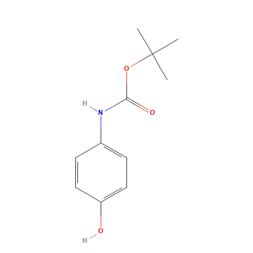 4-N-BOC-AMINOPHENOL (CAS: 54840-15-2) - Chemical Structure and Molecular Formula 