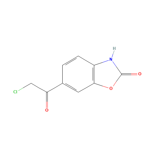 6-CHLOROACETYL-2-BENZOXAZOLINONE  97 (CAS: 54903-10-5) - Chemical Structure and Molecular Formula 