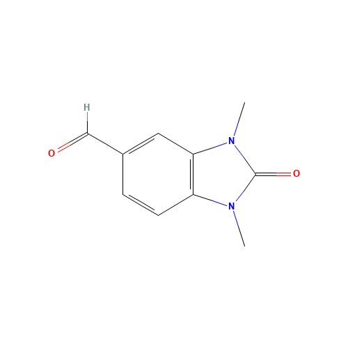 1,3-DIMETHYL-2-OXO-2,3-DIHYDRO-1H-BENZIMIDAZOLE-5-CARBALDEHYDE (CAS: 55241-49-1) - Chemical Structure and Molecular Formula 