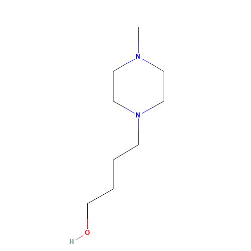 1-(4-HYDROXYBUTYL)-4-METHYLPIPERAZINE (CAS: 56323-03-6) - Chemical Structure and Molecular Formula 