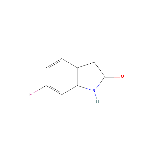 6-Fluoro-2-oxindole (CAS: 56341-39-0) - Chemical Structure and Molecular Formula 