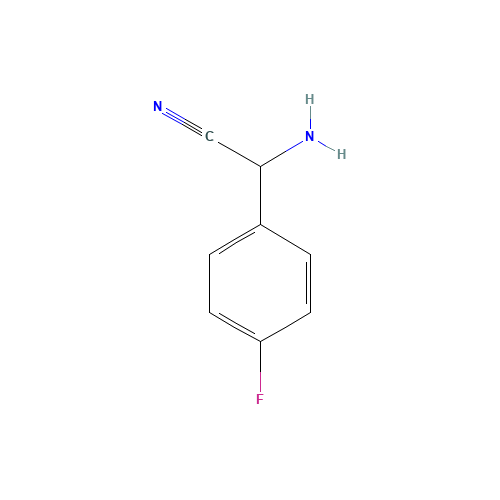 2-AMINO-2-(4'-FLUOROPHENYL)ACETONITRILE (CAS: 56464-70-1) - Chemical Structure and Molecular Formula 